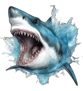 Megaladon Resmi Araba Sticker Yapıştırması MDX3 19 Cm Dev Köpek Balığı
