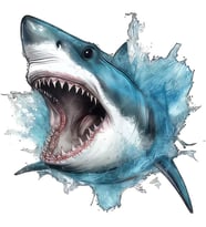 Megaladon Resmi Araba Sticker Yapıştırması MDX3 19 Cm Dev Köpek Balığı