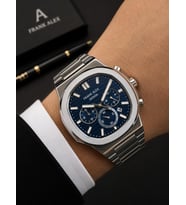 Frank Alex Design Erkek Kol Saati Çelik Kordon Takvimli Kadran Şık Premium 2 Yıl Garantili E07275.2