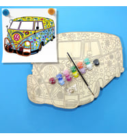 Hippie Van Ahşap Mandala Boyama Seti