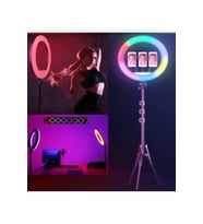 Mega Boy 70W RGB Ring Light, Tripod ve Uzaktan Kumandalı, Profesyonel Çekim