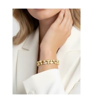Geometrik Damla Çiçek Model Gold Renk Bileklik