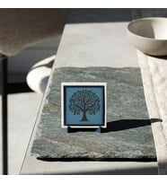 Hayat Ağacı Silüetli Modern Dekoratif Obje, Ev ve Ofis İçin Anlamlı Aksesuar 10x10 cm
