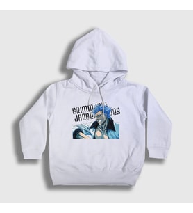 Presmono Unisex Çocuk Beyaz Grimmjow Anime Bleach Kapüşonlu Sweatshirt 127472tt