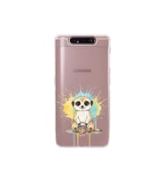 Samsung Galaxy A80 ile Uyumlu Splash Mirket Tasarımlı Şeffaf Silikon Kılıf