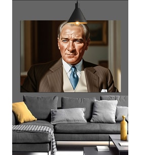 Mustafa Kemal Atatürk  Dekoratif Kanvas - Mdf Ahşap Tablo