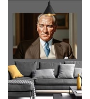 Mustafa Kemal Atatürk  Dekoratif Kanvas - Mdf Ahşap Tablo