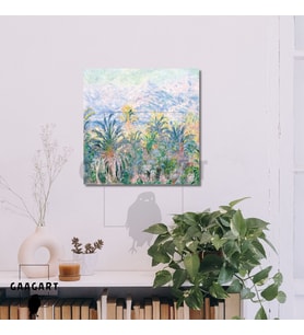 Kare Kanvas Ünlü Eserler Cloude Monet Palmiye Ağaçları