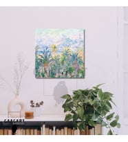 Kare Kanvas Ünlü Eserler Cloude Monet Palmiye Ağaçları