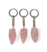 Pembe Kuvars Taşı Anahtarlık