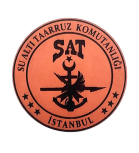 SAT (Su Altı Taarruz) Deri PEÇ- Arma - Patch (Taba)