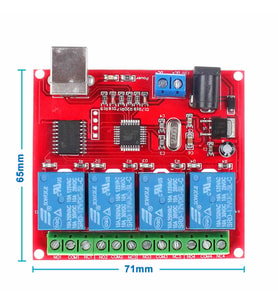 4 Kanal USB Röle Kontrol Modülü Bilgisayardan Cihaz Açma Kapama Hid Usb
