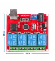 4 Kanal USB Röle Kontrol Modülü Bilgisayardan Cihaz Açma Kapama Hid Usb