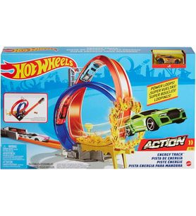 Hot Wheels Enerji Pisti Yarış Seti, Çift Çember Ve 1 Hot Wheels Arabası İçerir, 5 Yaş Ve Üzeri İçin (Çok Renkli)