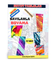 Sayılarla Boyama Soyut Tablolar Hayal Dünyası (10 Farklı Süper TABLO)