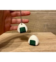 Onigiri Tasarım Anahtarlık - 3D Yazıcı Japon Pirinç Topu Figür - Anime Severlere Hediye