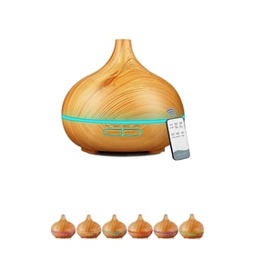 Hava Nemlendirici 7 Led Işıklı Aromatik Oda Kokusu 550 Ml Kahve Aroma Difüzörü Buhar Makinası