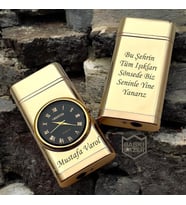 Hemen Kargo İsme Özel Çift Yön Baskı Saatli Çakmak