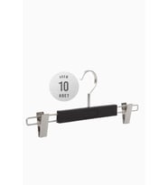 10'lu PMS 40cm Soft Touch Kaplamalı Plastik Askı (Siyah)