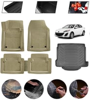 Mazda 3 2003-2009 Uyumlu Paspas Araca Özel Bagaj Havuzu MBS Bej