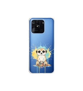 Redmi 10C ile Uyumlu Splash Mirket Tasarımlı Şeffaf Silikon Kılıf