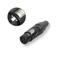 Sline Audio XLR Dişi Mikrofon Jack 3 Pin - YLA209 (Siyah)