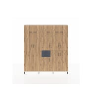 Arges Dolap 10 Raflı 2 Çekmeceli 3 Askılı 220x30x243 Aytaşı-Çam/Antrasit
