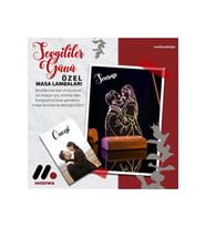 Sevgiliye 16 Renk Kumandalı 3D Gece Lambası