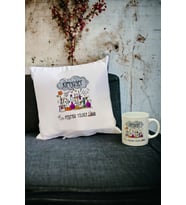 Kimyagere Hediye Kupa Bardak ve Yastık Set 001 (Beyaz)