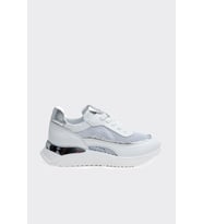 Comfort Taban Fileli Hakiki Deri Kadın Sneaker (Beyaz)