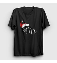 Presmono Unisex Siyah Mr Yeni Yıl Yılbaşı T-Shirt 270980tt