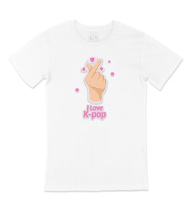 K Pop Finger Heart Tişört
