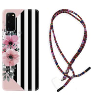 Samsung A02S A03S A10 A12 A13 A21S A22 Kılıf Boyun Asklı Rasta Silikon Flowers 4 1390