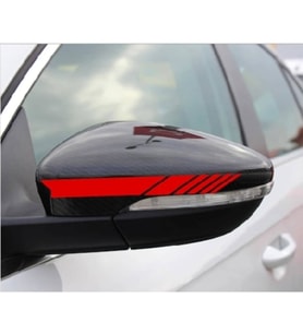 Kırmızı Yan Ayna Oto Şerit Sticker Araba Sticker - Ayna Sticker (484006276)