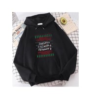 Stranger Things Lambalar Merry Christmas Kapşonlu Sweatshirt (Siyah)