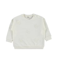 Civil Baby Büyük Mobil Çiçekli 6-18 Ay Sweatshirt - Ekru