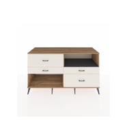 Kronos Konsol Tek Raflı 4 Çekmeceli  176x59x99 Çam-Antrasit/Aytaşı