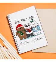 Wee Bears & Yılbaşı & Mutlu Yıllar Tasarımlı Defter Kişiye Özel
