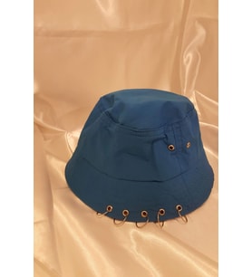 Şapka Bucket Şapka Balıkçı Kova Şapka Unisex Yuvarlak Şapka Mavi