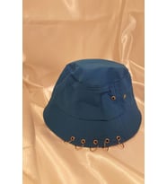 Şapka Bucket Şapka Balıkçı Kova Şapka Unisex Yuvarlak Şapka Mavi