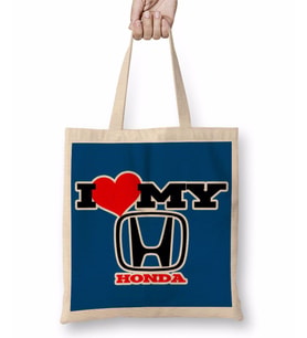 I Love My Honda Bez Çanta Uzun Saplı
