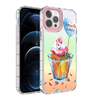 iPhone 13 Pro Kılıf Renkli Desenli Sert Silikon Zore Korn Kılıf NO15