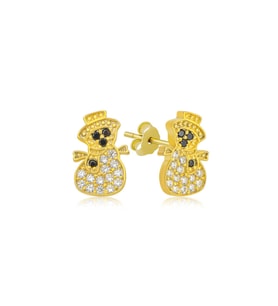 Gümüş Gold Kardan Adam Kadın Küpe CSR2184595