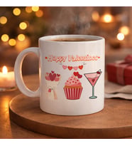 Northcity Happy Valentines Kupa – Sevgililer Günü Özel Tasarım Porselen Kupa (330ml)