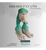 Brr Brr Patapim Tung Tung Sahur Figürü 8 cm Figür (Yeşil)