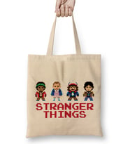 Simplified Stranger Things Pixellated Kids Bez Çanta Uzun Saplı