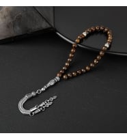 Bronzit Doğal Taş Tesbih 33lük - 6mm (Çok Renkli)