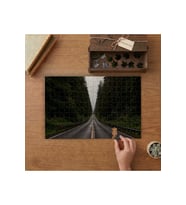 Ormanın Arasındaki Uzun Yol Tasarımı 240 parça Ahşap Puzzle Ahşap Kutuda MP10025