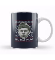 Dads Army Pike Tell Mum Christmas Knit Pattern Kupa Bardak Porselen