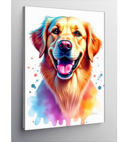 Kanvas Tablo Renkli Köpek Yüzü